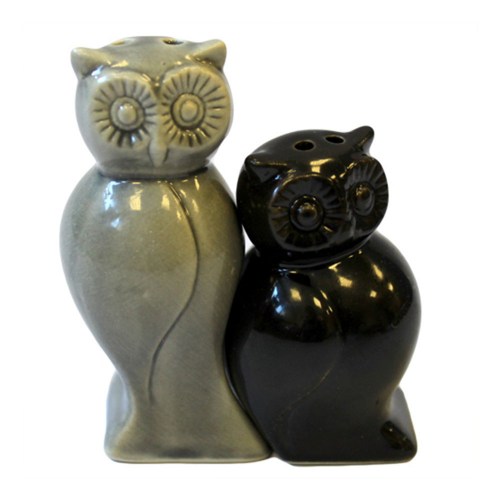 Owl Salt And Pepper in Grey & Black